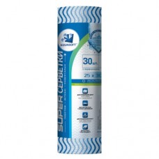 Aquasoft Серветки 25х30 (30 шт.) спанлейс сітка блакитна хвиля рулон