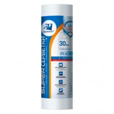 Aquasoft Серветки 25х30 (30 шт.) спанлейс сітка  рулон