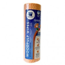 Aquasoft Серветки 25х30 (30 шт.) woodpulp сітка помаранчева хвиля рулон