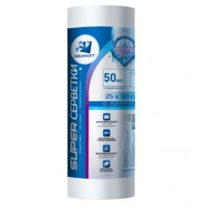 Aquasoft Серветки 25х30 (50 шт.) спанлейс гладкі рулон