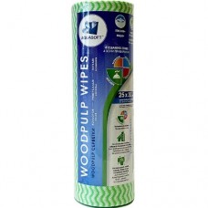 Aquasoft Серветки 25х30 (50 шт.) woodpulp сітка зелена хвиля рулон